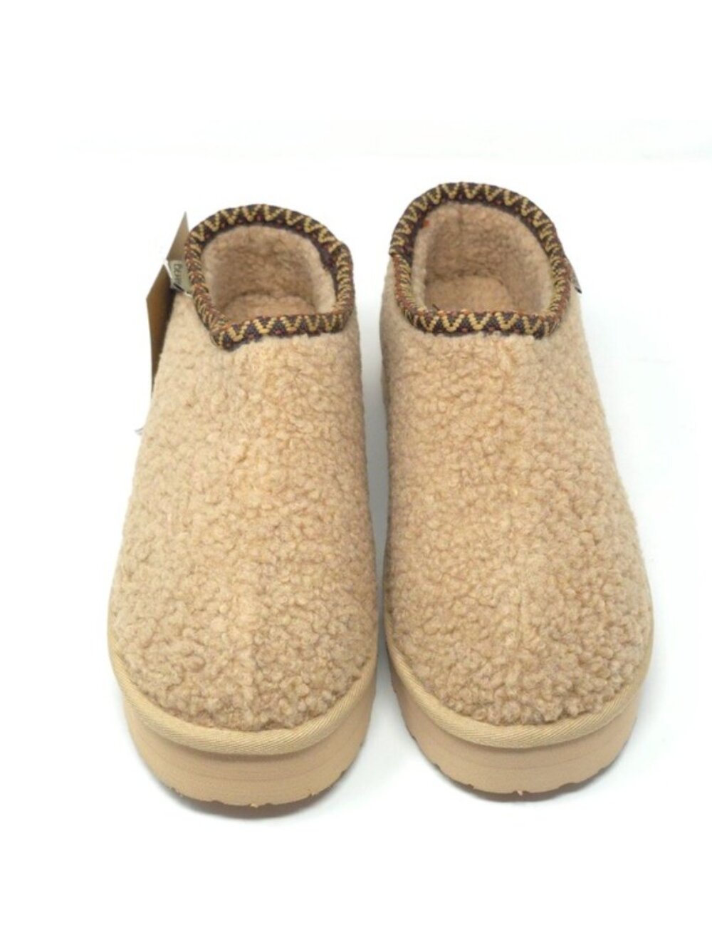 BEARPAW Snuggle Morris Youth Oat Sherpa Platform Clog Size 7Y - Picture 6 of 8